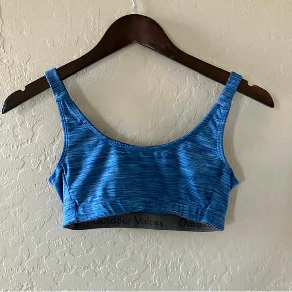 Outdoor Voices Heathered Blue Active Top Sports Bra Size Small - Picture 8 of 10
